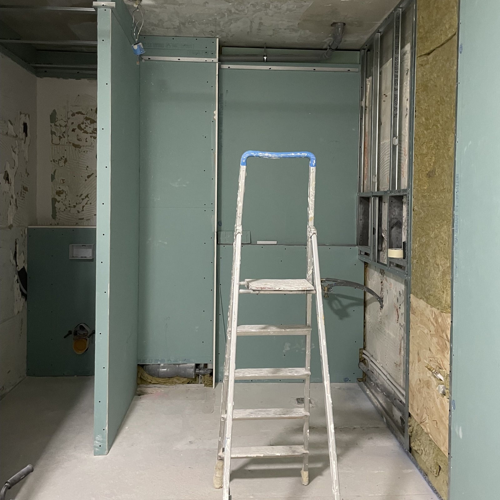 Travaux salle turquoise
