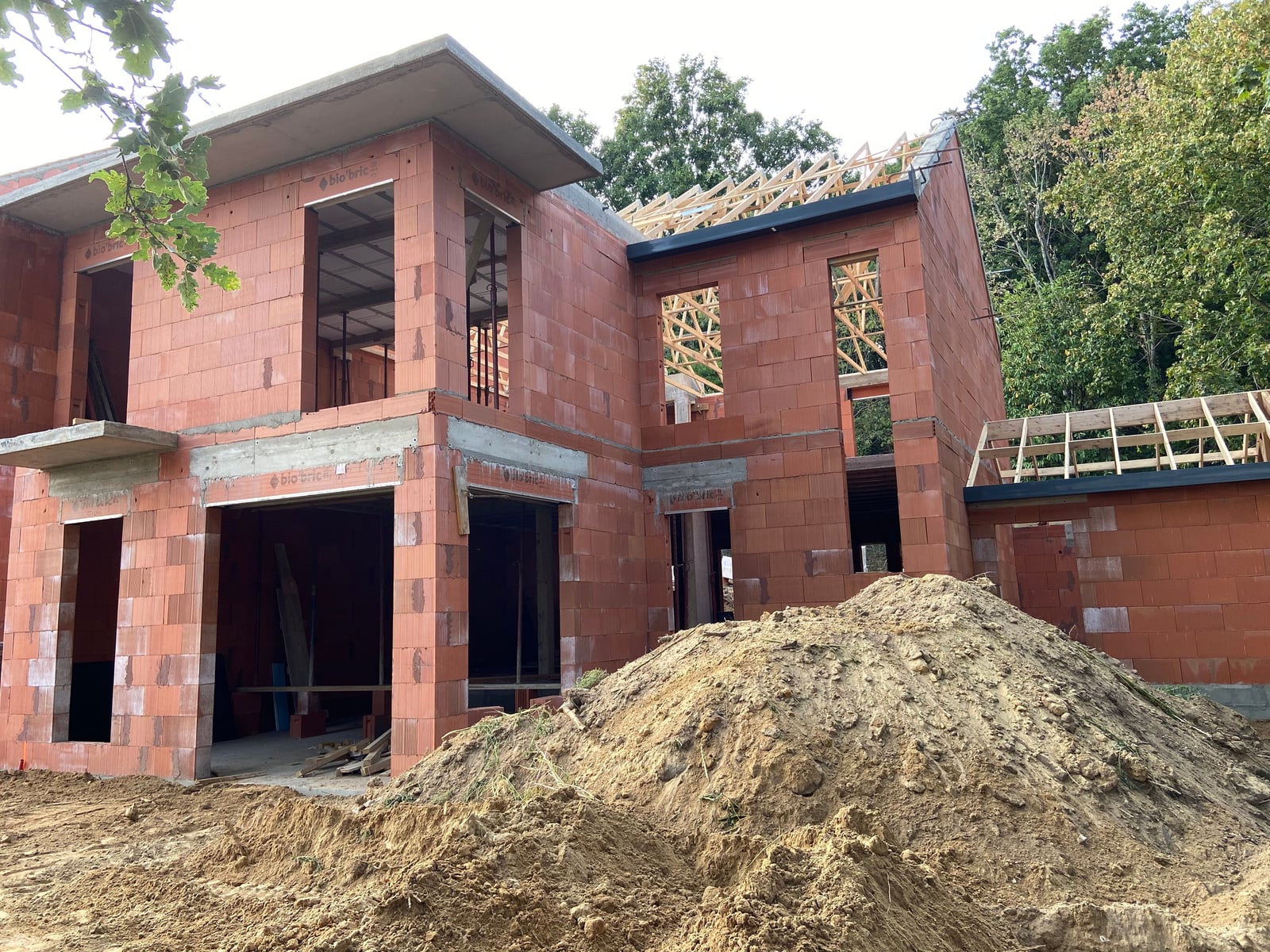 Construction de la façade de la maison